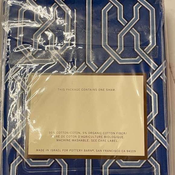 (2) NWT Pottery Barn Chainlink Euro Shams - Picture 4 of 5